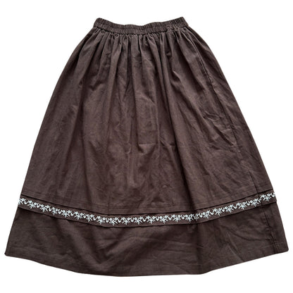 Four Seasons Embroidered Cotton And Linen Skirt Buy Center