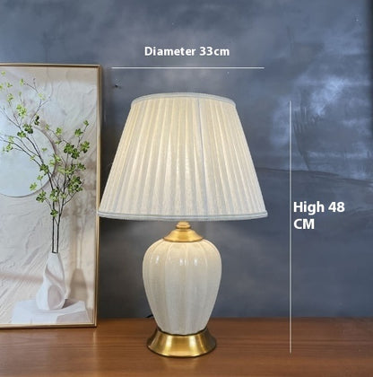 Fresh Arrivals at Buy Center: Bronze Ceramic Table Lamp Household Minimalist Decoration Bedside Lamp