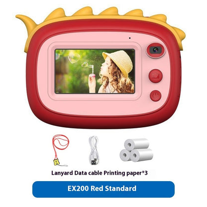 Just Arrived at Buy Center: Children's Camera Handheld Camera SLR Double Lens Mini Toy EX200 Red Standard