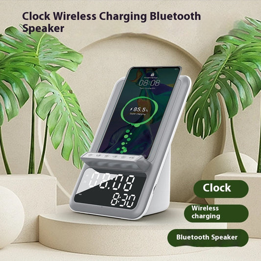 Buy Center Exclusive Offer-Creative Clock Wireless Charging Bluetooth Speaker