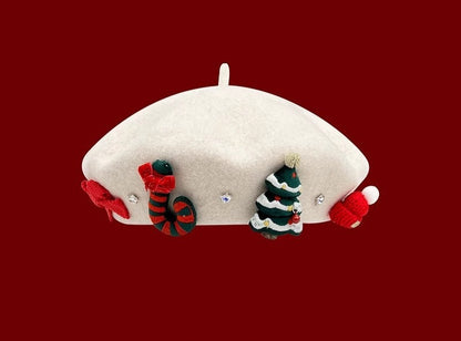 Christmas Atmosphere Beret Children's Autumn And Winter Sweet Wool Buy Center