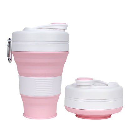 Buy Center Handpicked- Portable Large Capacity Collapsible Cup Pink 600ml