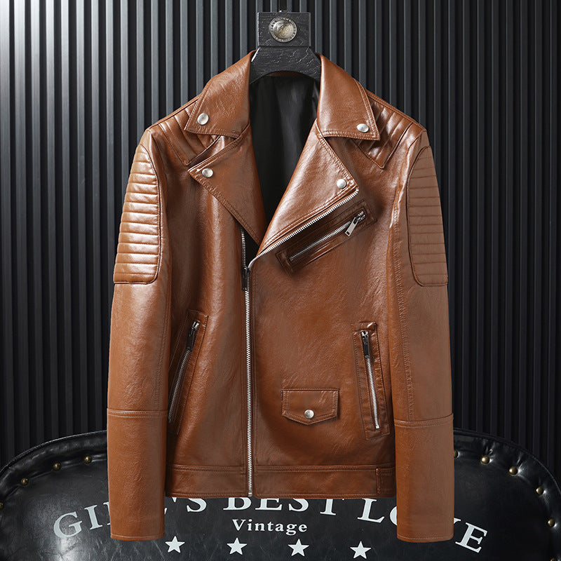 Spring And Autumn Slim-fitting Biker Leather Jacket Buy Center