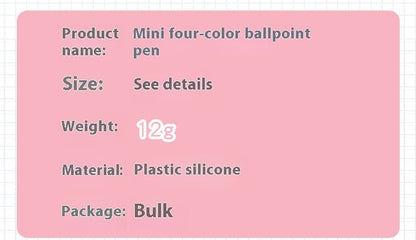 Fresh on the Scene at Buy Center: Cute Cartoon Cute Object Four-color Press Color Ballpoint Pen