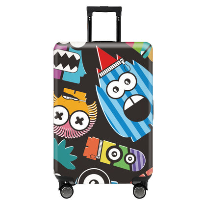 Newly Released at Buy Center: Trendy Unique Suitcase Suite Elastic Case Cover Luggage Protective Cover Travel Trolley Case Dust Cover 019style