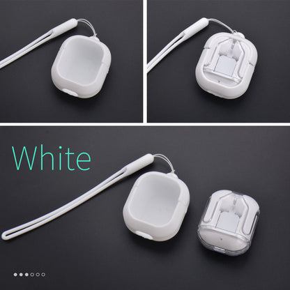 New Mini Transparent Wireless Bluetooth Headset Digital Display ENC Noise Reduction True Wireless Sports Music White headphone case