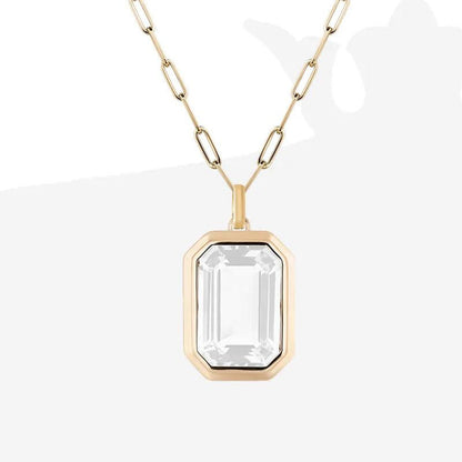 Bijoux en chaîne avec pendentif en zircon