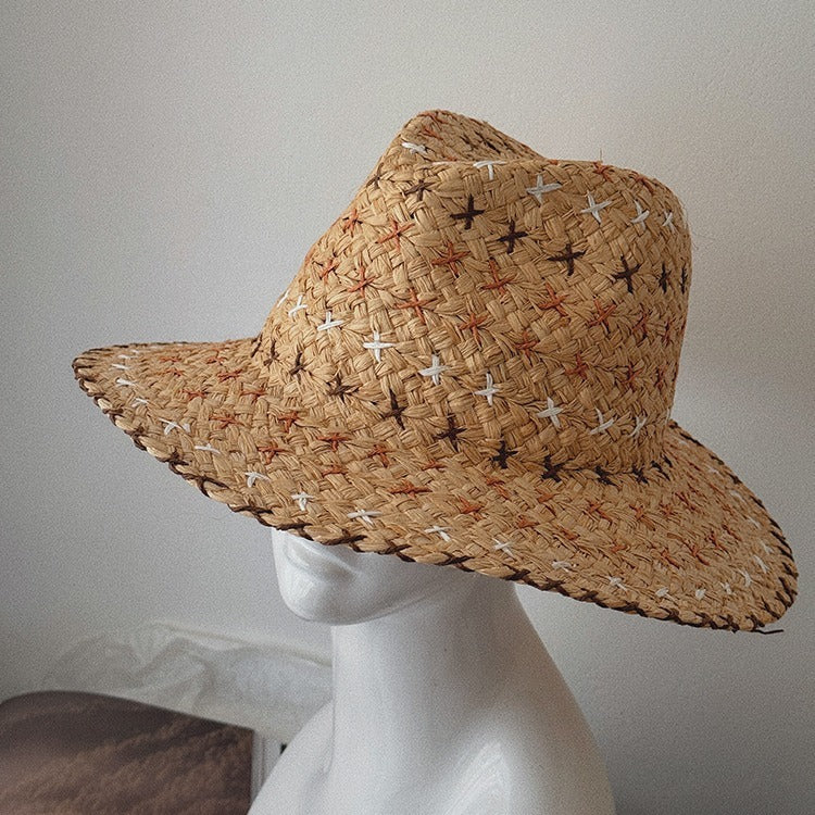 Fresh on the Scene at Buy Center: Retro Personality Western Cowboy Style Straw Hat