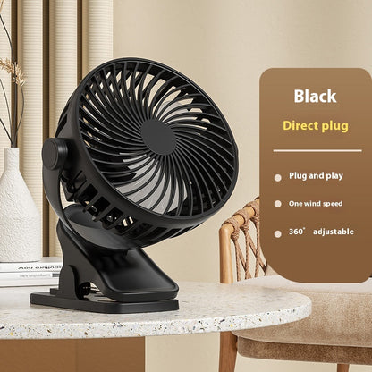 Fresh on the Scene at Buy Center: Multifunctional USB Student Dormitory Charging Portable Office Noiseless Electric Fan Black 4inch Charge