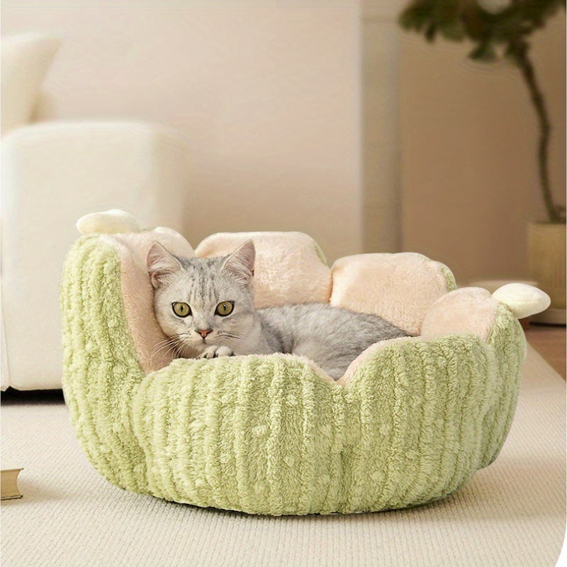 Buy Center Top Rated-Cute Cat Litter Kennel Soft And Comfortable All-season Universal Cactus Cat Litter Purple Green Cat Dog Supplies Toys