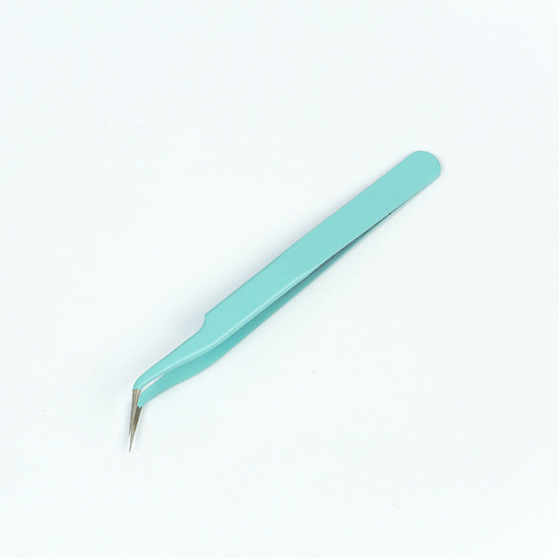 Trending Now at Buy Center: Stainless Steel Tweezers Macaron Colored Handbook And Paper Tape Green Curved