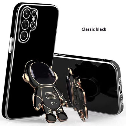 Just Arrived at Buy Center: Electroplating 6D Astronaut Bracket Phone Case Black