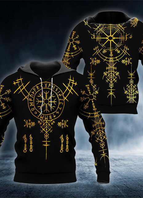 Viking Rune Tattoo Pattern European And American Men | Men's Clothing-Outerwear & Jackets-Man H | Buy Center