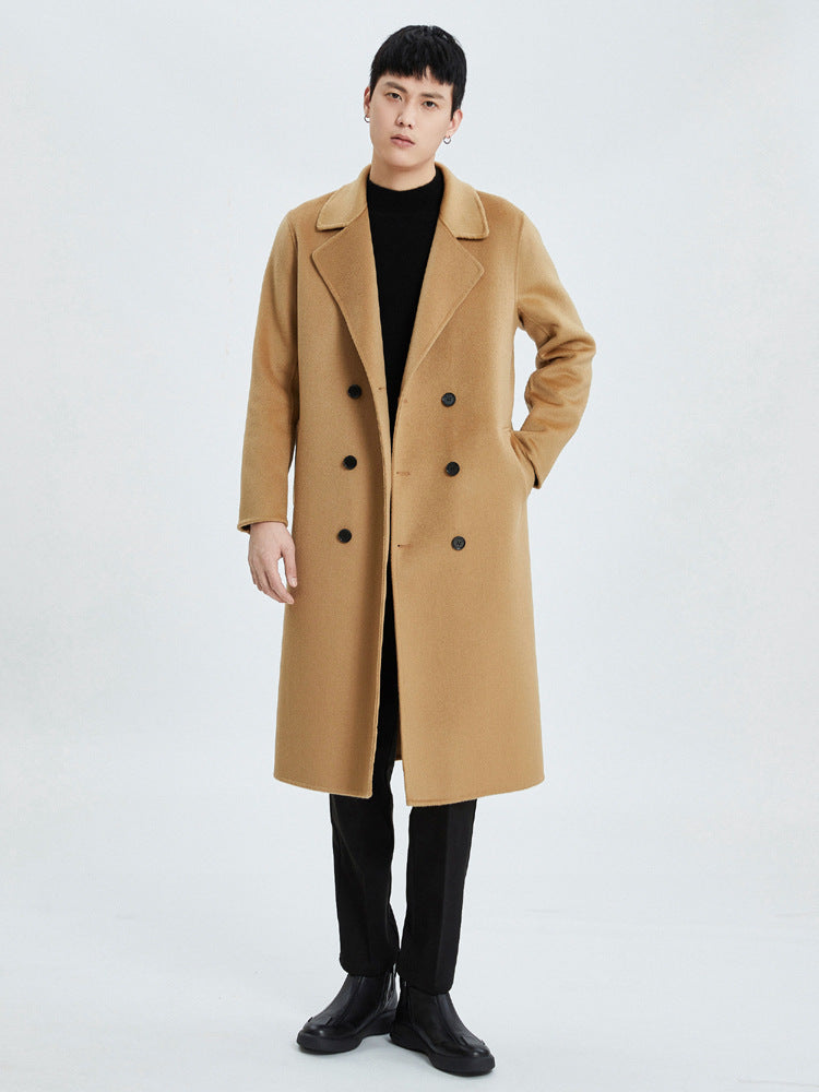 Autumn And Winter Long Over The Knee Reversible Cashmere Coat Men Buy Center