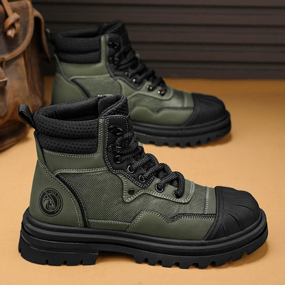 Just Arrived at Buy Center: Men's High-top Shell Toe Rhubarb Martin Boots L515 Army Green