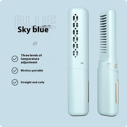 Trending Now at Buy Center: Mini Charging Straight Comb Negative Ion Hair Care Soft Massage Comb ML01 Rechargeable Sky Blue English Version