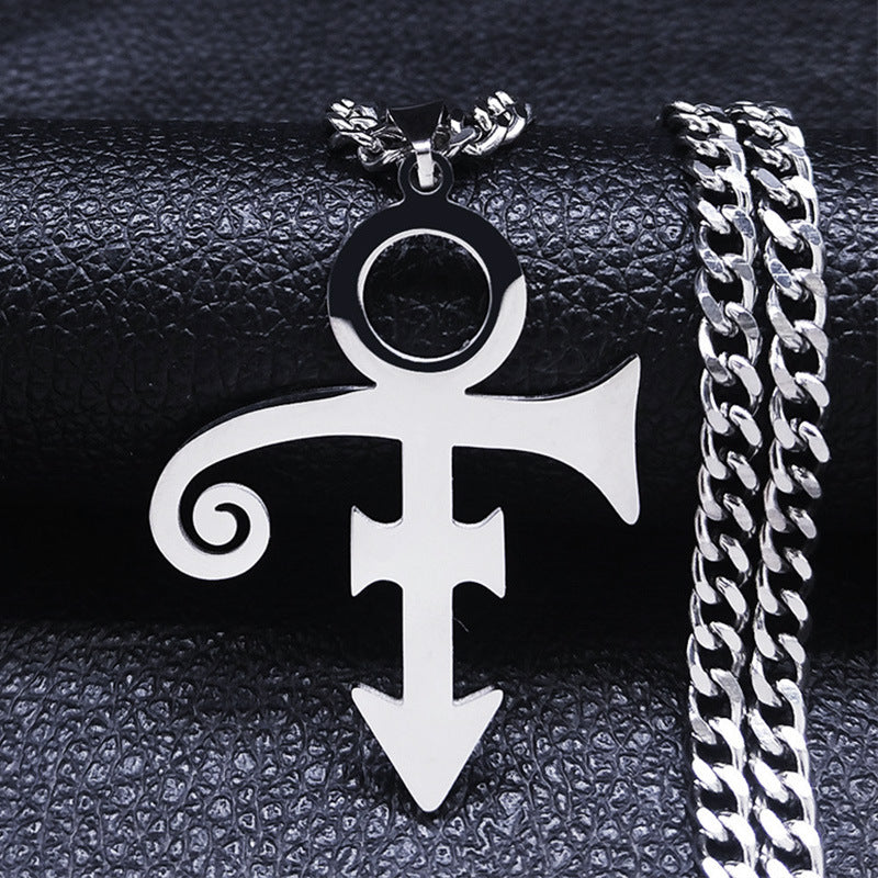 Buy Center Exclusive Offer-Stainless Steel RIP Memorial Symbol Love Sign Steampunk Necklace