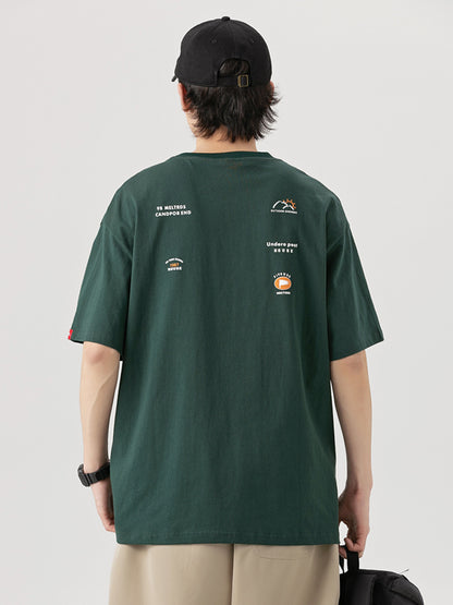 Newly Released at Buy Center: Japanese Minimalist Short Sleeved Men's Summer Green