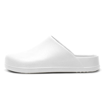 Now Available at Buy Center: Men's Solid Color EVA Outer Wear Closed-toe Slippers White