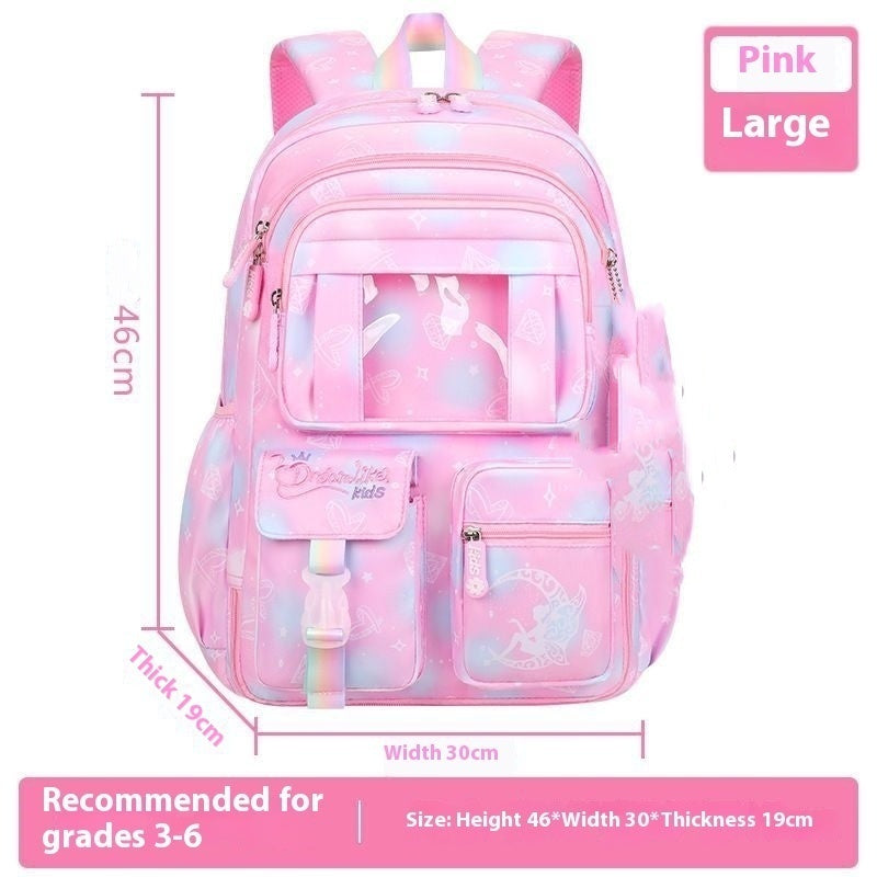 Hot New Items at Buy Center: Fantasy Girl Children Backpack Large Capacity Fancy Pink Large Size