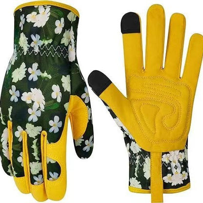 Microfiber Printing Gloves Flower Garden Planting Plucking Buy Center