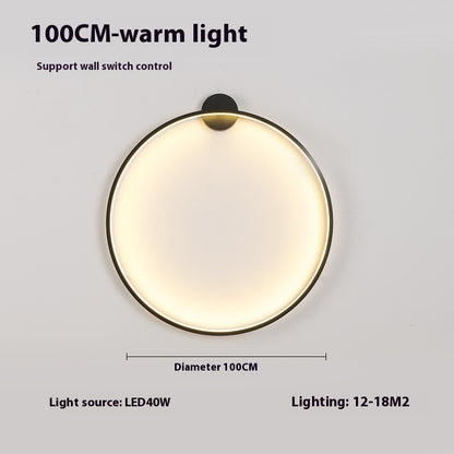 Newly Released at Buy Center: Minimalist Round Bedroom Bedside Lamp Wireless Living Room Sofa Background Wall Hotel Decorative Wall Lamp