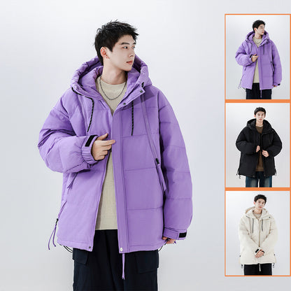 Hooded 90 White Duck Down Jacket Fashion Brand Casual Loose Couple Style