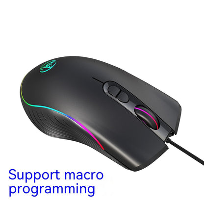 Glowing Gaming Mouse Gaming Wired Mouse A867RGB macro programming