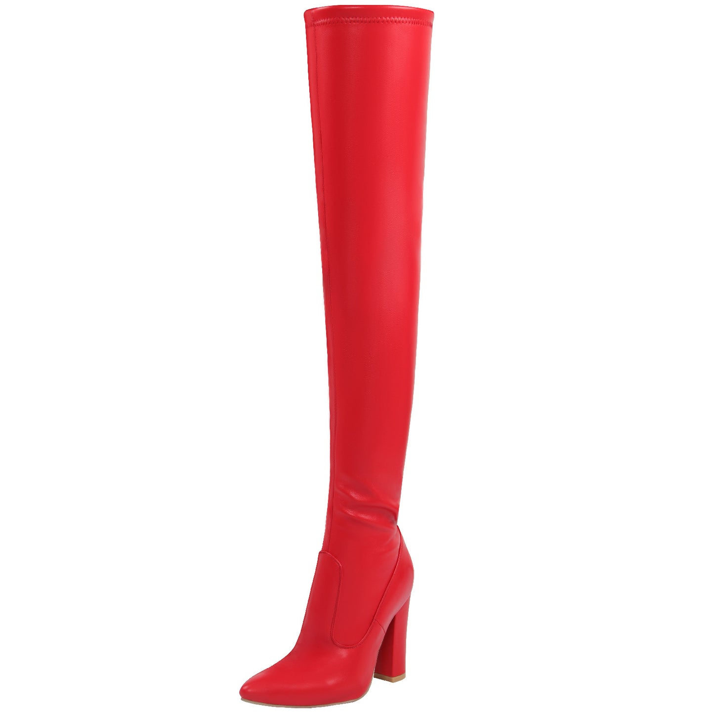 Winter NewSolid Color Pointed Thick High Heel Over-the-knee Boots