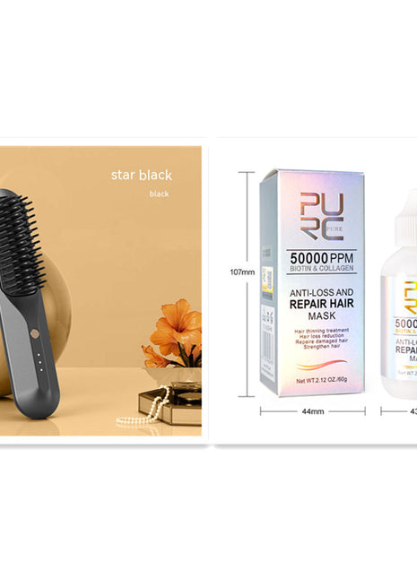 Wireless Straight Comb Portable Quick-heating Direct Hair Charging Straight Comb