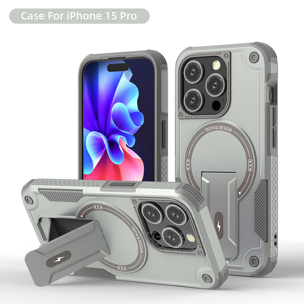 Just Arrived at Buy Center: 15 Phone Case Bundesliga Magnetic IPhone14Plus Invisible Bracket Titan Gray