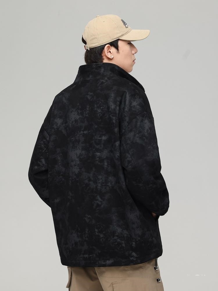 Hong Kong Style Trendy Jacquard Techniques Jacket Men Buy Center