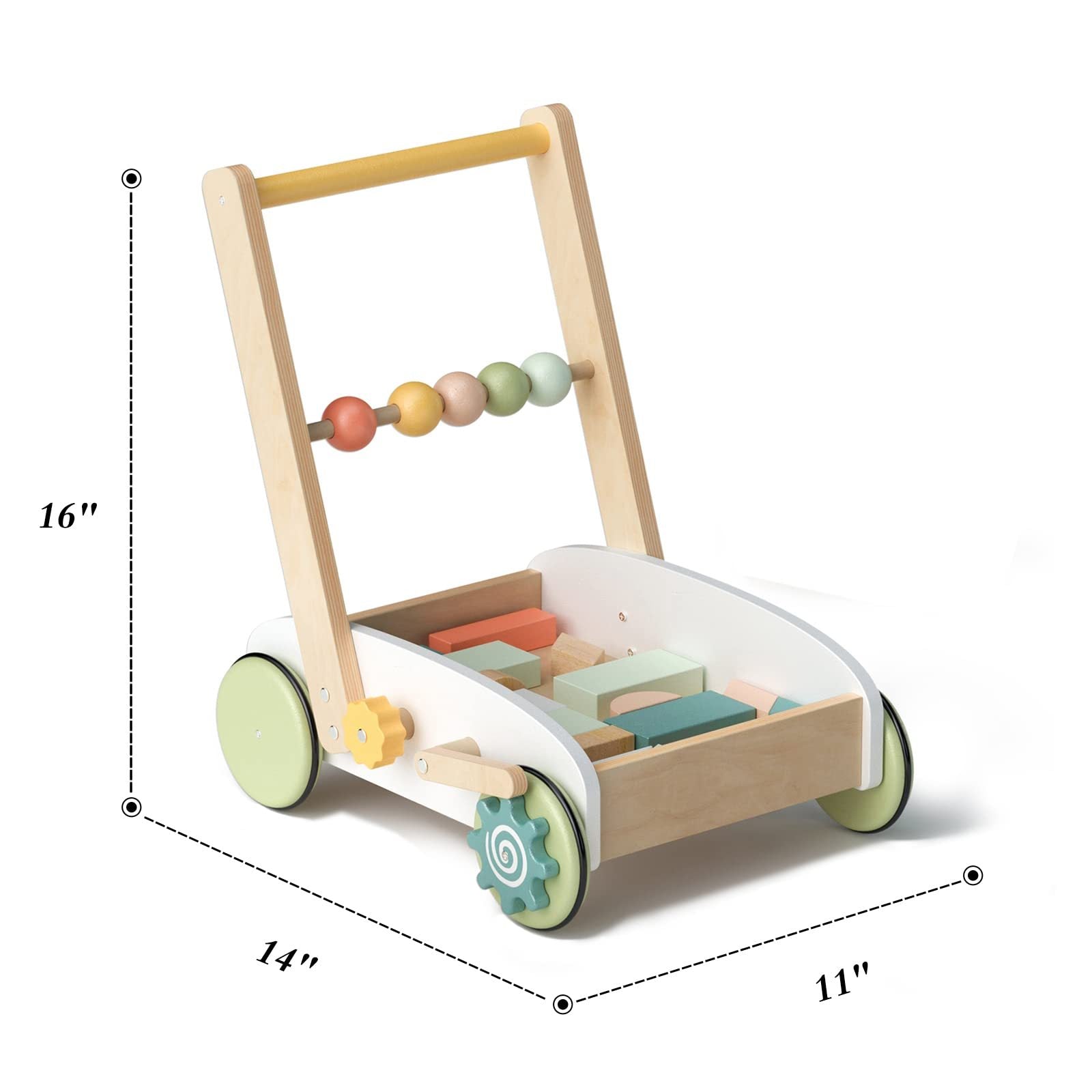 Hot New Items at Buy Center: ROBOTIME Baby Walker Push Along Walking Anti-o-leg Bouncer Toddler Activity