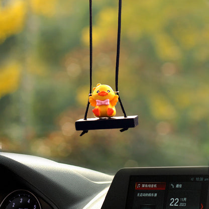 Fresh Arrivals at Buy Center: Cute Little Yellow Duck Doll Automobile Hanging Ornament Bow