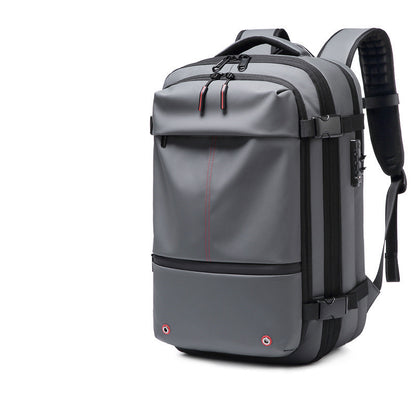 Newly Released at Buy Center: Men's Large-capacity Backpack Dry Wet Separation Anti-theft Package Business Leisure Unisex Backpack Light Gray 19 Inches