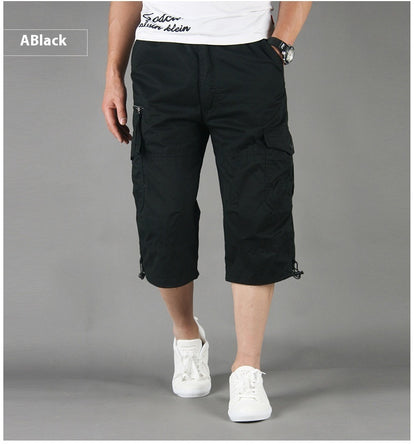 Newly Arrived at Buy Center: Men's Loose Thin Multi-pocket Outdoor Sports And Casual Shorts Black