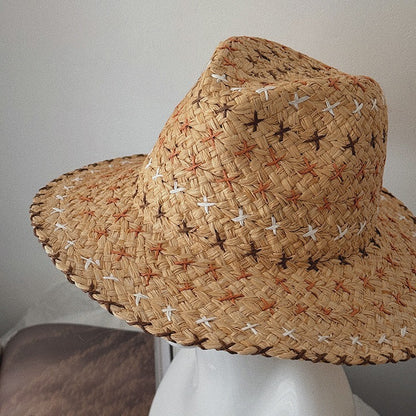 Fresh on the Scene at Buy Center: Retro Personality Western Cowboy Style Straw Hat