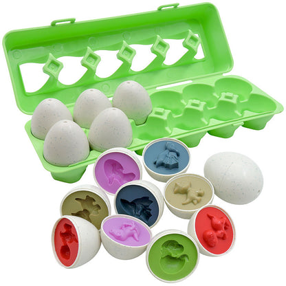 Baby Learning Educational Toy Smart Egg Toy Games Shape Matching Sorters Toys Montessori Eggs Toys For Kids Children Green