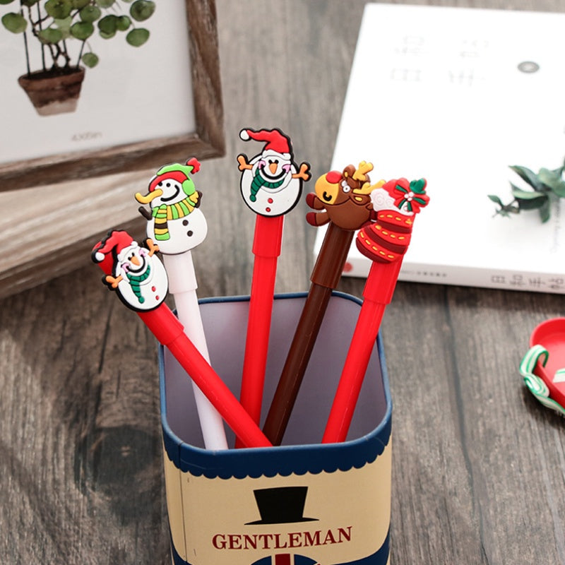 Fresh on the Scene at Buy Center: Christmas Gel Cute Cartoon Pen Writing Stationery Random 5pcs