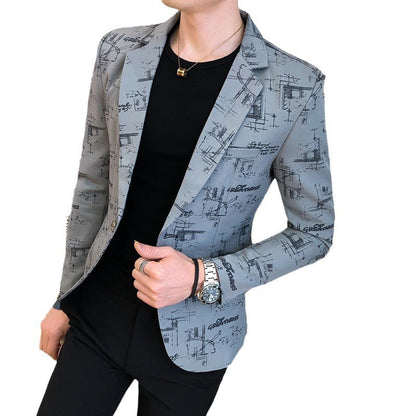 Fresh Arrivals at Buy Center: New Men's Casual Gradient Floral Suit