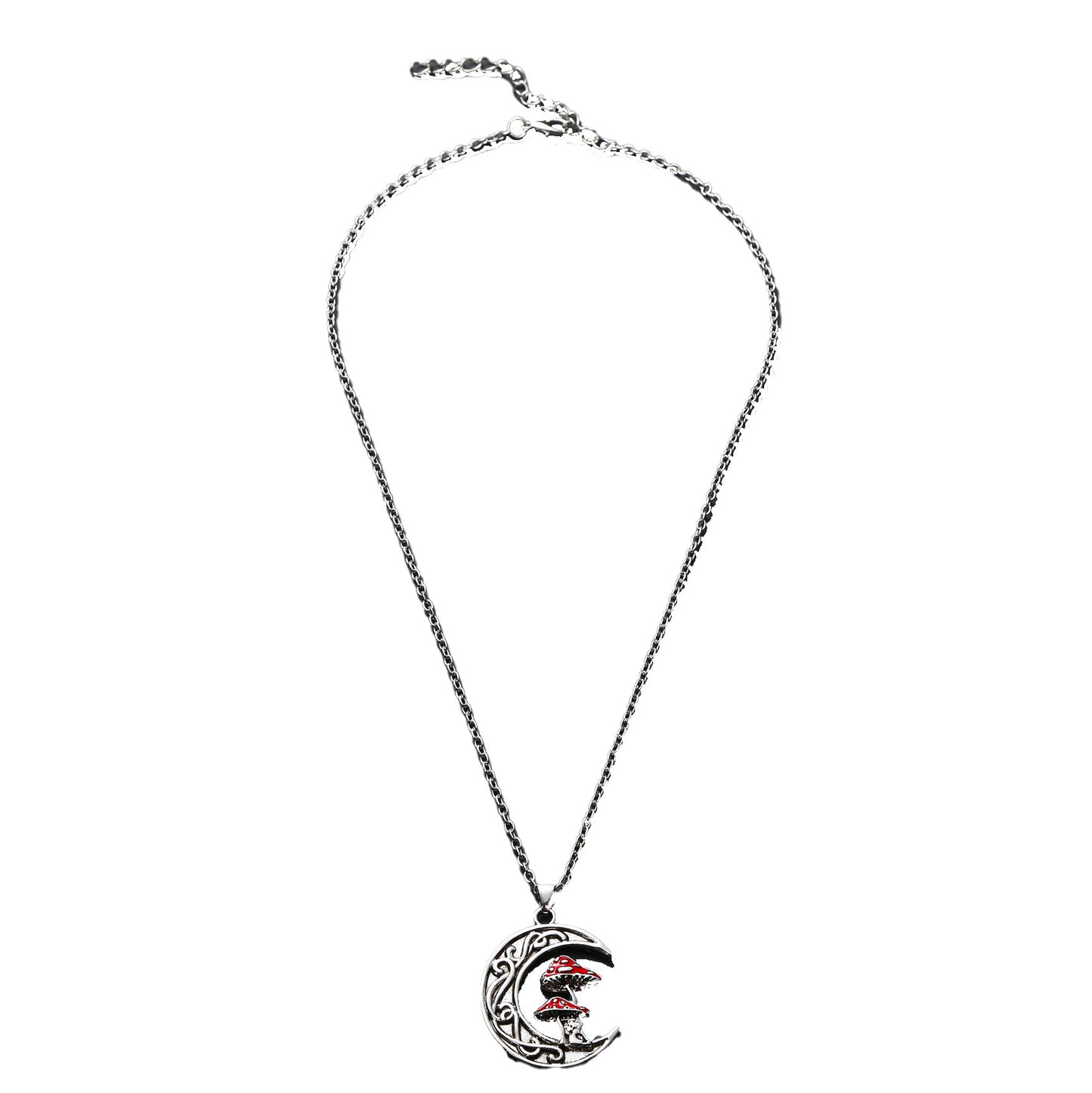 Buy Center Exclusive Offer-Retro Necklace Hip Hop Niche Moon Red Mushroom