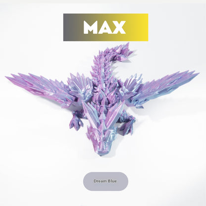 Hot New Items at Buy Center: 3D Printed Gemstone Flying Dragon Deformed Figurine Crystal Phantom Blue MAX Edition