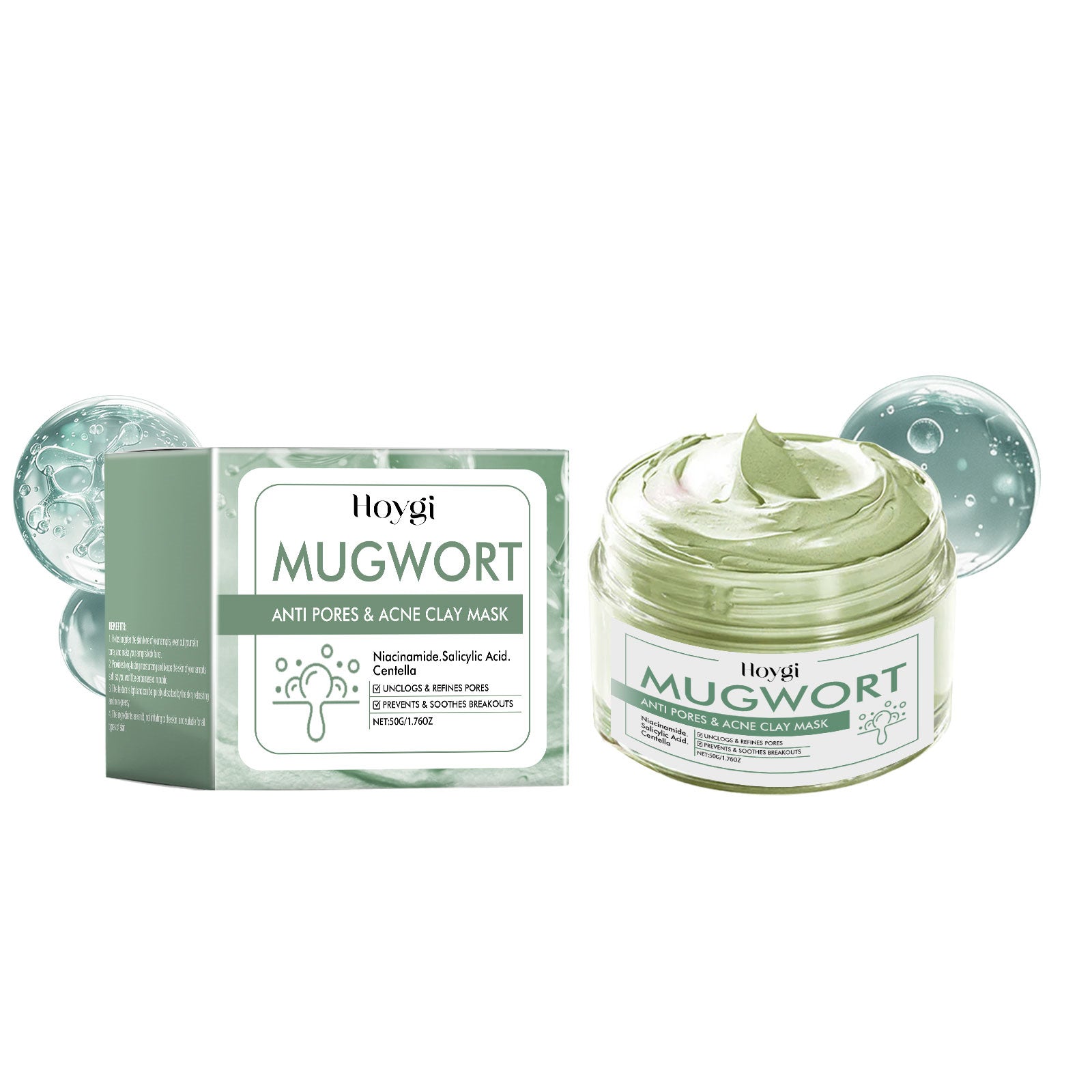 Buy Center Hot Pick-Mugwort Anti Pores Acne Clay Mask 50g