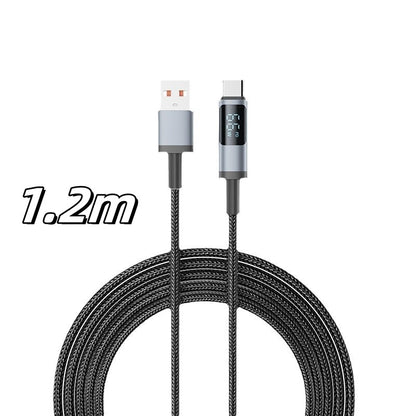 Newly Arrived at Buy Center: Fast Charge Data Cable Suitable For Charging Digital Display Data Line Type-c Charging Cable 1.2M Black