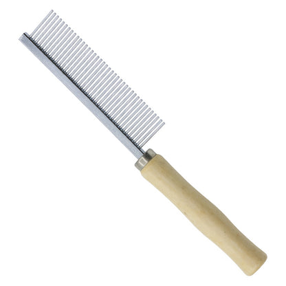 New Wooden Handle Grooming Comb For Dogs Cats Pet Single row with wooden handle