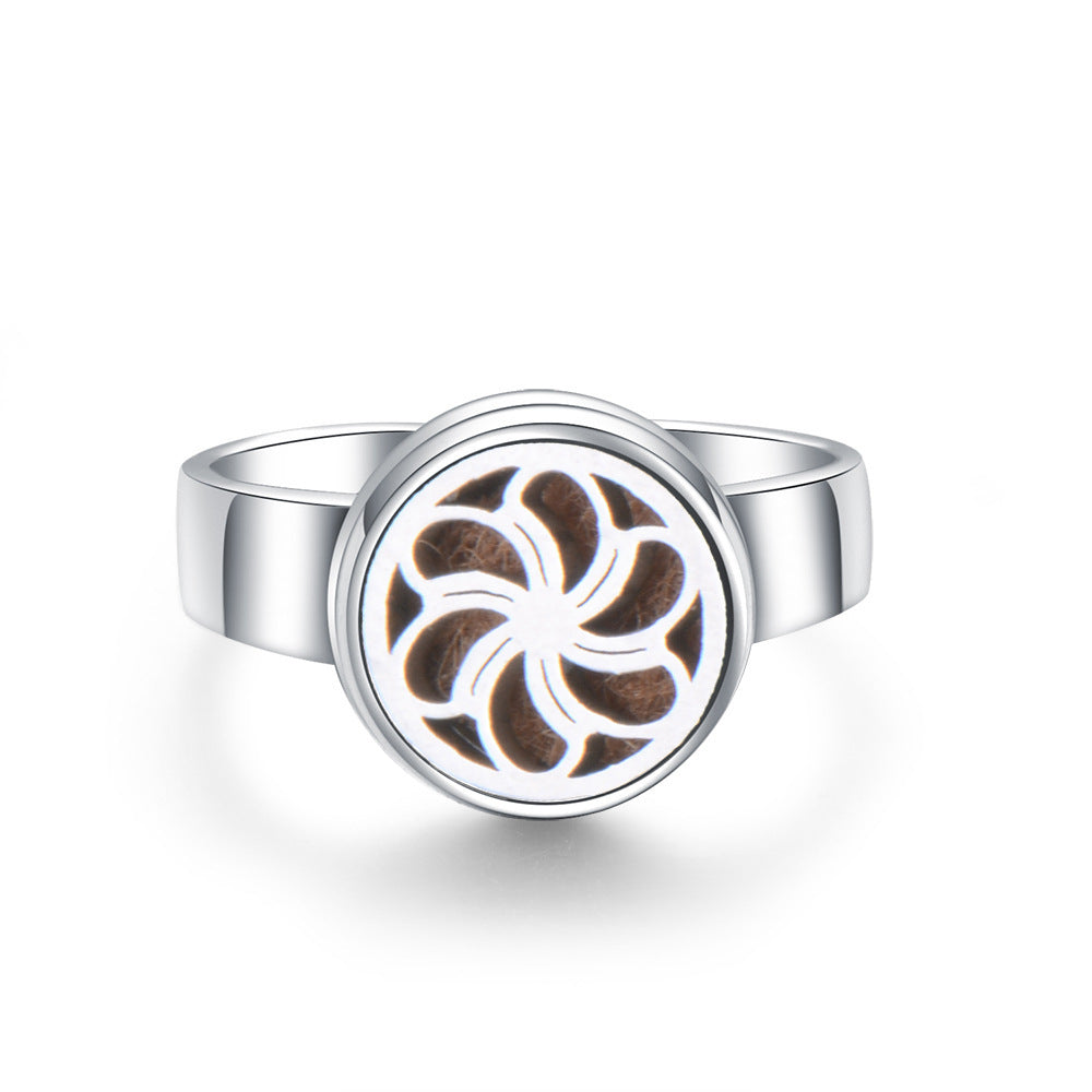 Buy Center Hot Pick-Hollow Adjustable Tree Of Life Titanium Steel Aromatherapy Diffuser Ring 13color Adjustable Opening