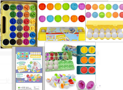 Baby Learning Educational Toy Smart Egg Toy Games Shape Matching Sorters Toys Montessori Eggs Toys For Kids Children Suit