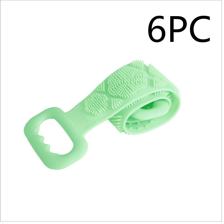 Hot New Items at Buy Center: Bath Towel Silicone Rubbing Back Towel 6PC Green 70cm