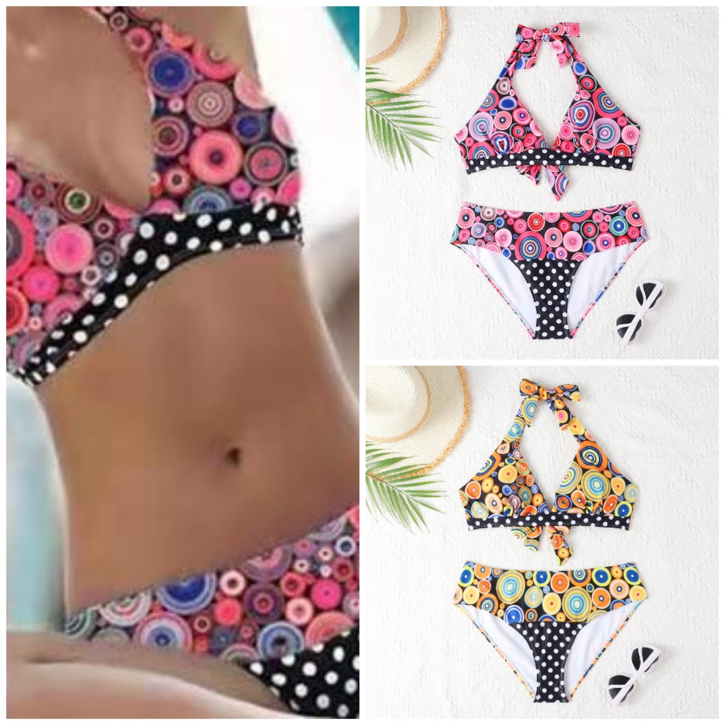 Fresh on the Scene at Buy Center: Women's Printed High Waist Split Bikini Suit