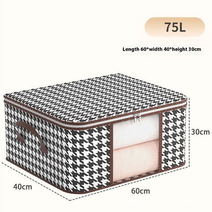 Houndstooth Visual Buggy Bag Clothing Quilt Storage Box Buy Center